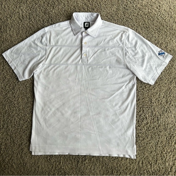 FootJoy FJ Polo Men's Large White "BLCC" Golf Active Performance Stretch Shirt - Picture 2 of 10